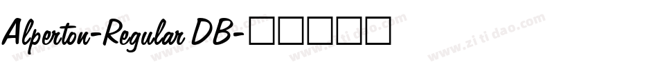 Alperton-Regular DB字体转换